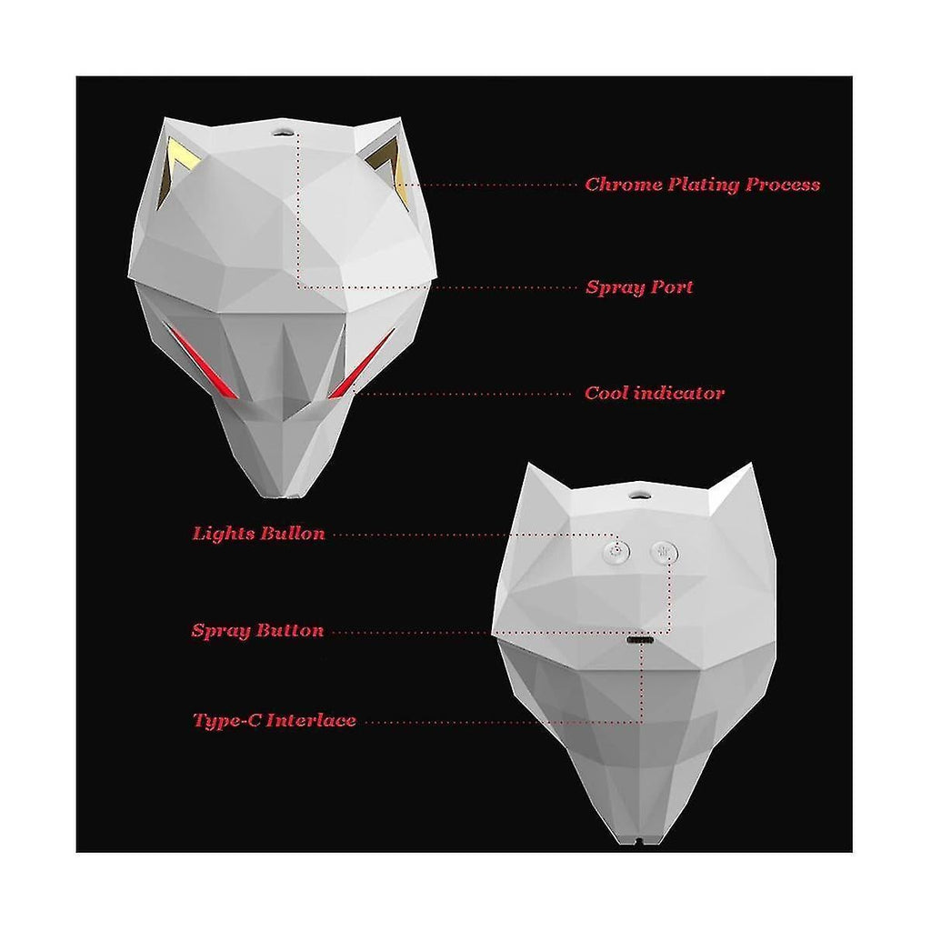 650ml Wolf Shaped Cool Mist Humidifier for Bedroom, Gaming Desk Humidifier