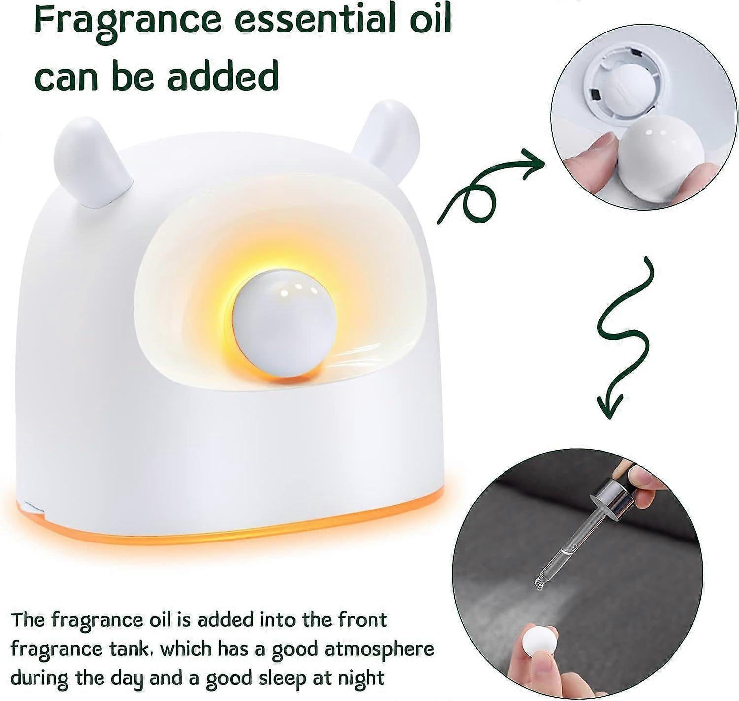 500ml Quiet White Humidifier for Bedroom, Plants, Babies Room