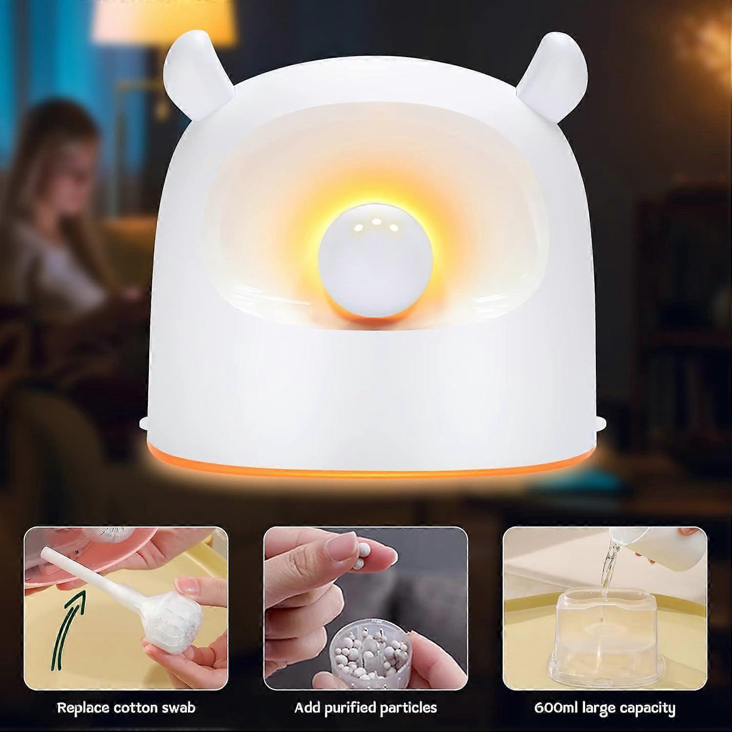 500ml Quiet White Humidifier for Bedroom, Plants, Babies Room