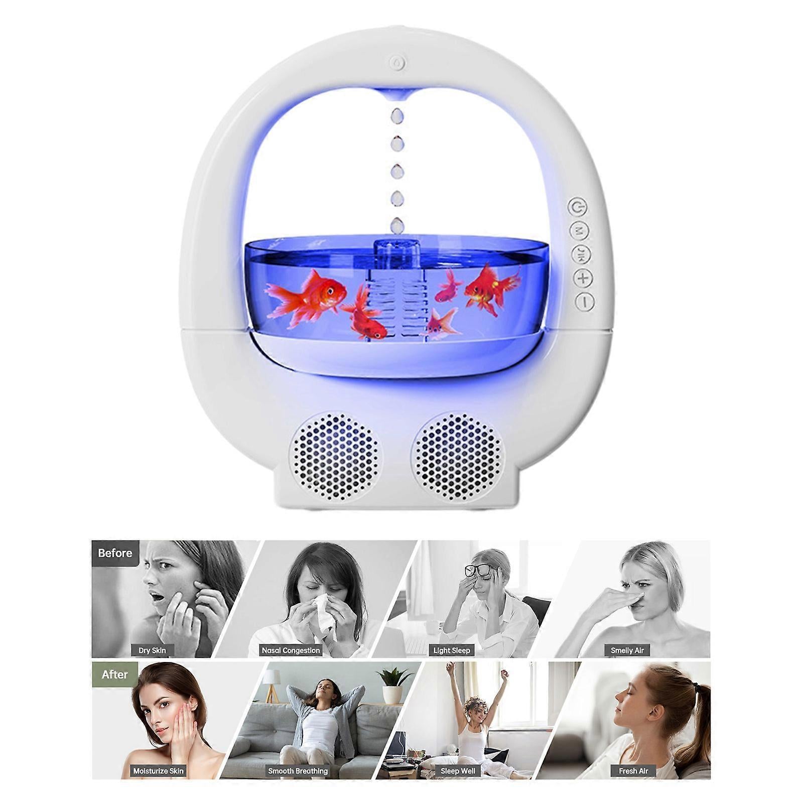 White Multifunctional Home Humidifier with Water Mist for Bedroom