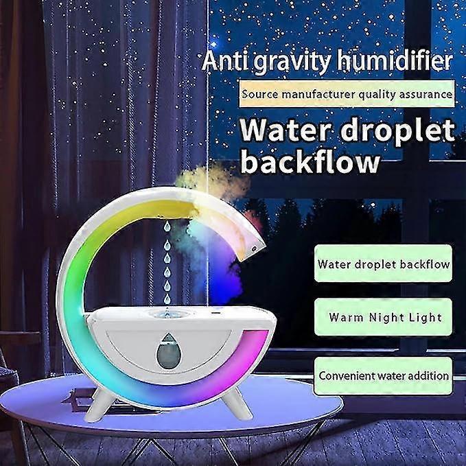 800ml Anti-Gravity Rain Cloud Humidifier, Cool Mist Humidifier with 7-Color Light