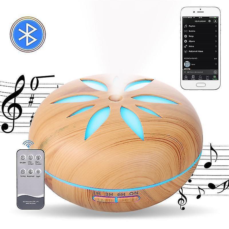 550ml Bluetooth Humidifier with Remote, Timer, Ultrasonic Mist & Mood Light