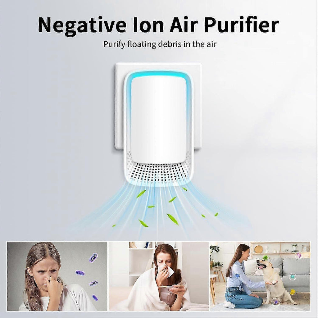 Plug In Negative Ion Air Purifier Bedroom Home Odour Smoke Remover Mini
