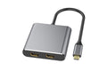 USB C to Dual HDMI Adapter 4K@30Hz Splitter for 2 Monitors Laptop