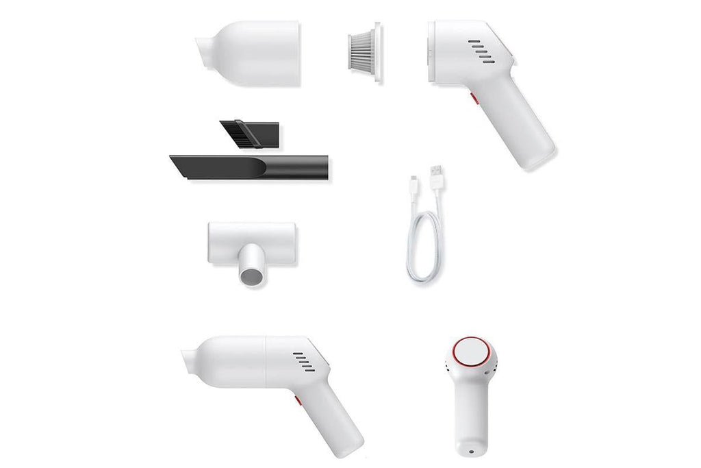 Handheld Car Vacuum Cleaner 9000Pa Rechargeable Portable Cordless Duster - White