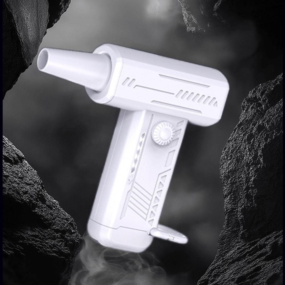 Electric Air Duster 2-in-1 130000RPM Mini Blower LED Camping Car White