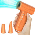Electric Air Duster 2-in-1 130000RPM Mini Blower LED Camping Car Orange