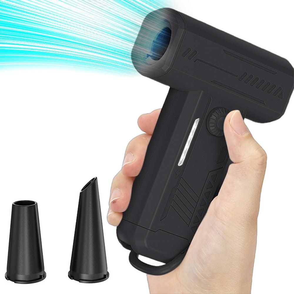 Electric Air Duster 2-in-1 130000RPM Mini Blower LED Camping Car Black