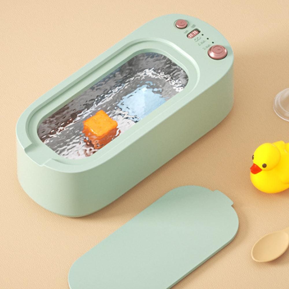 45KHz Ultrasonic Jewelry Cleaning Machine for Jewelry Eyeglasses Rings Green