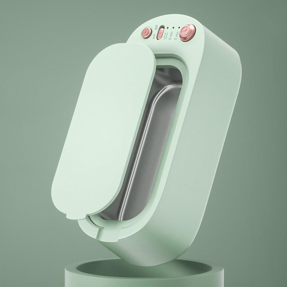 45KHz Ultrasonic Jewelry Cleaning Machine for Jewelry Eyeglasses Rings Green