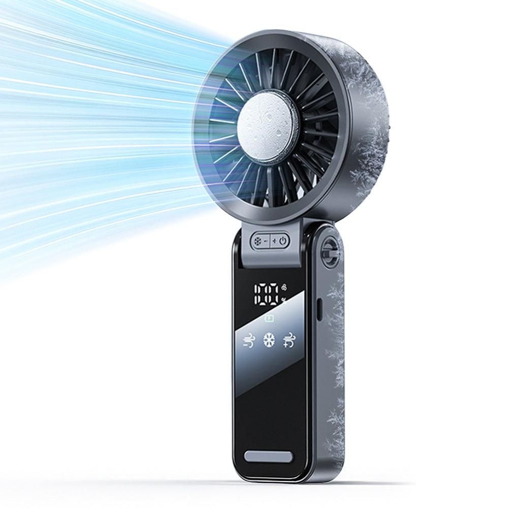 Handheld Foldable High-Speed Fan - Portable for Travel Outdoor Home and Office Dark Gray