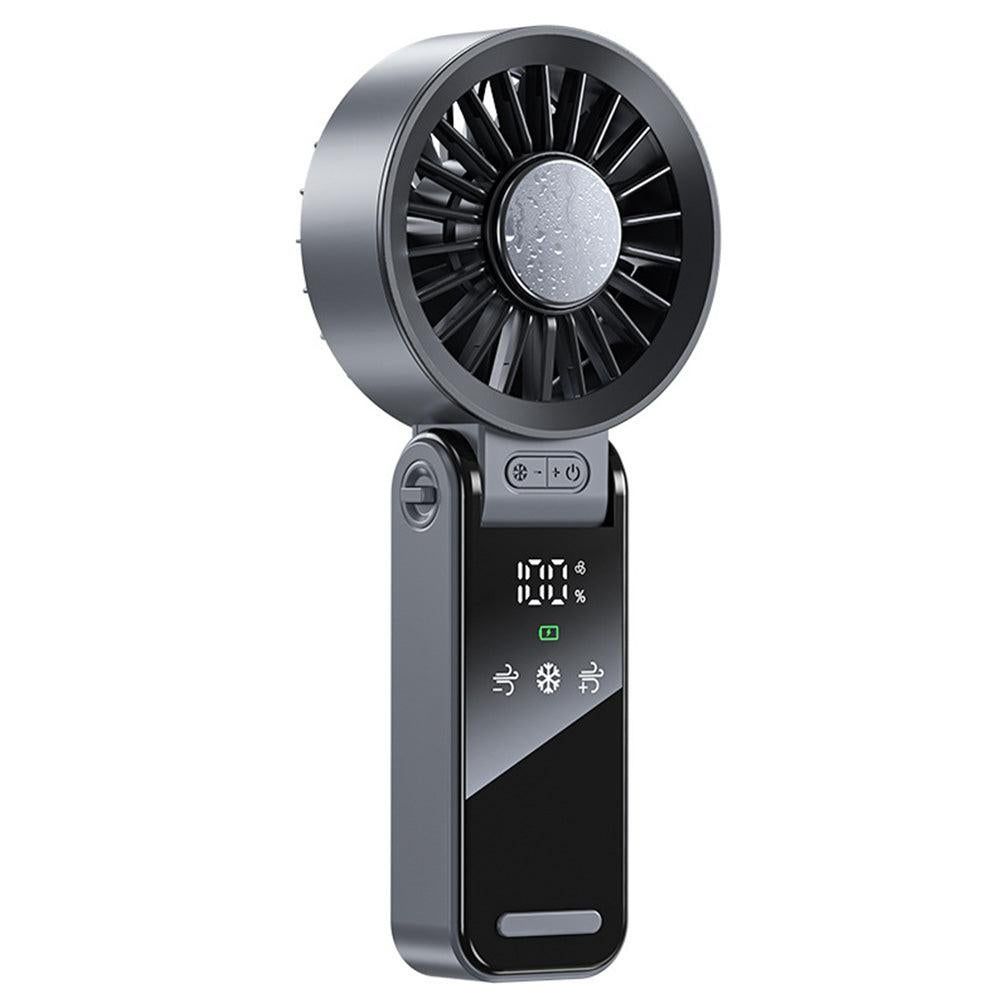Handheld Foldable High-Speed Fan - Portable for Travel Outdoor Home and Office Off White