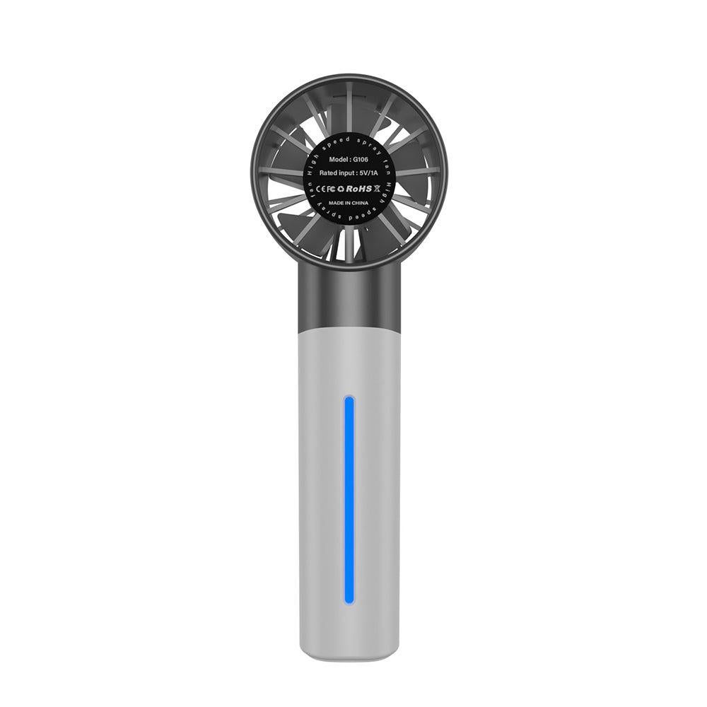 Portable High-Speed USB Mist Fan - Rechargeable Cooling Fan for Travel Office & Home Purple