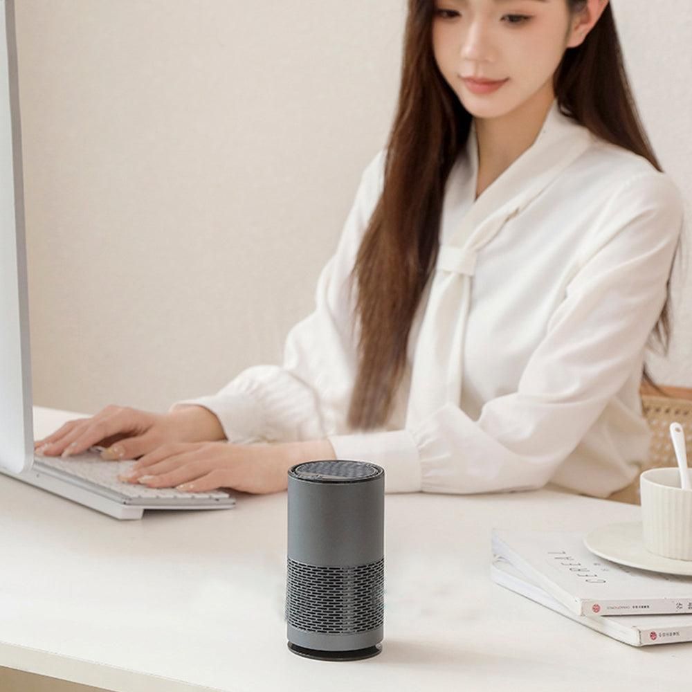 Portable Negative Ion Air Purifier Ioniser Car Home Bedroom Office Grey