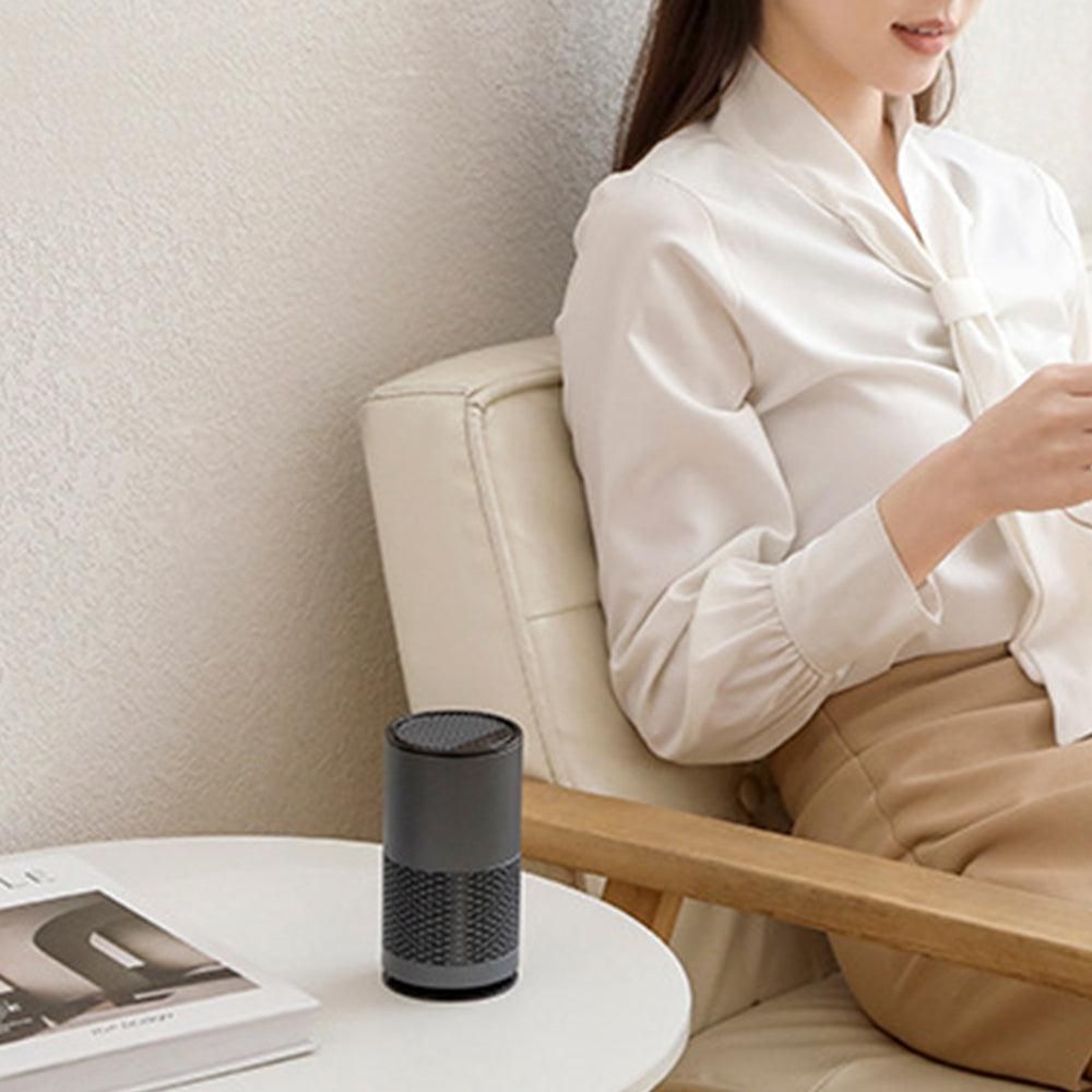Portable Negative Ion Air Purifier Ioniser Car Home Bedroom Office Grey