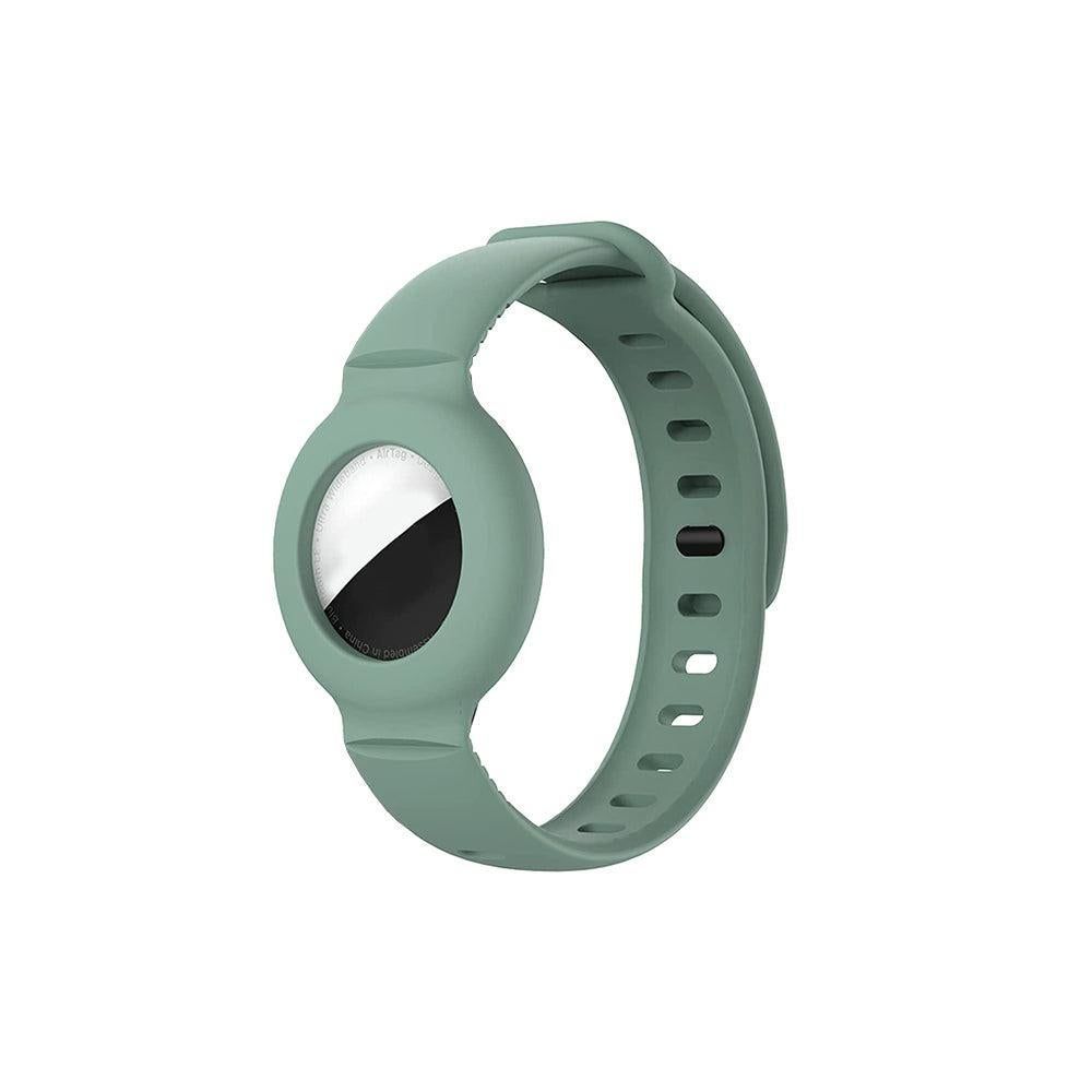 Silicone Airtag Wristband White