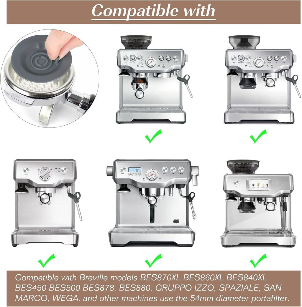 2-Piece 54mm Grey Coffee Machine Reverse Rinse Cleaning Tablet compatible with Breville 8/9