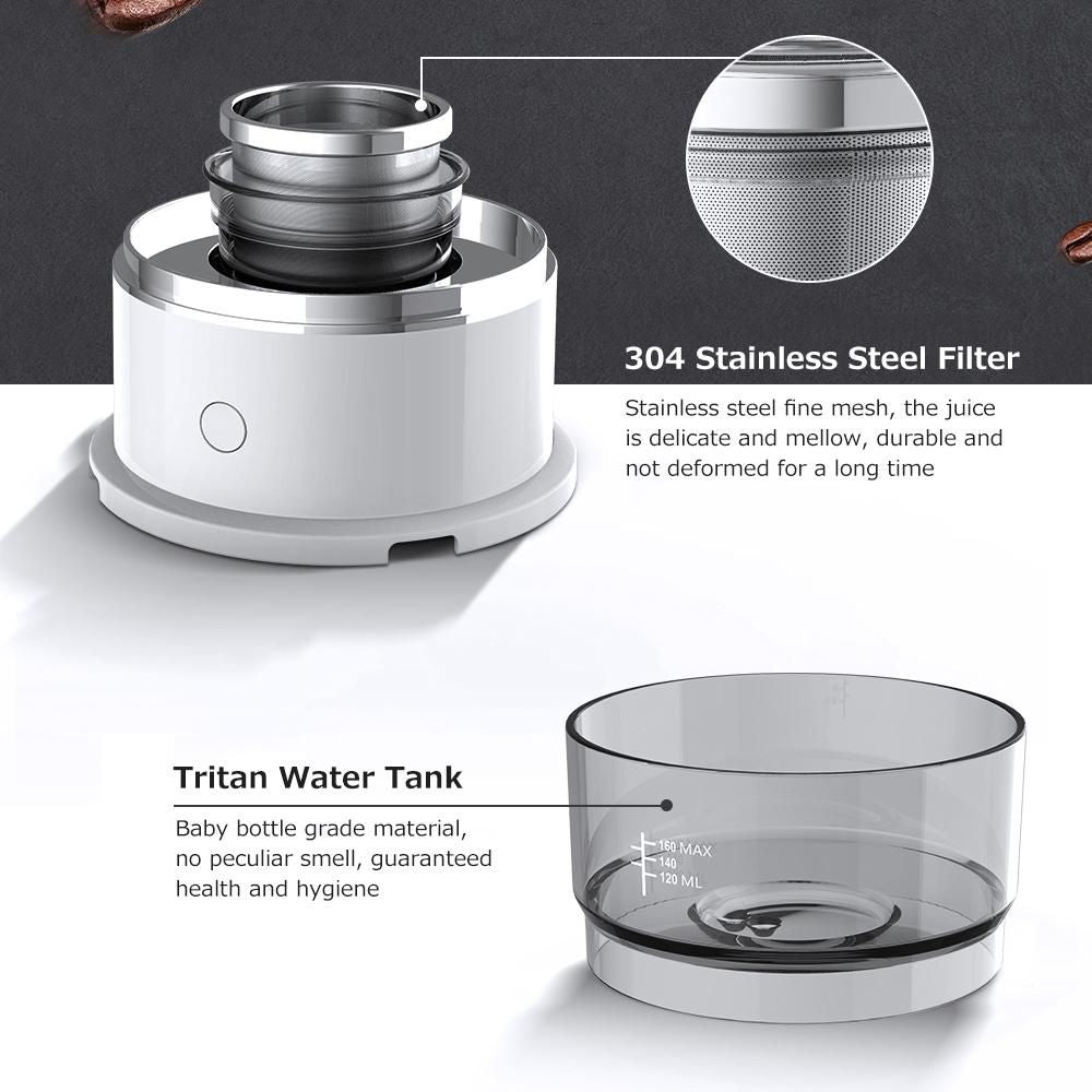 Coffee Maker White 11*10.5*8.5cm Portable Espresso Machine 1pc