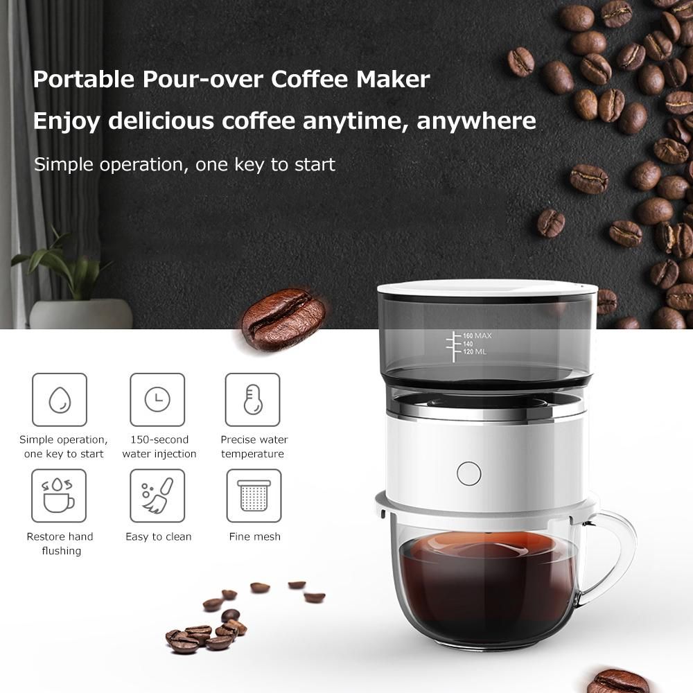 Coffee Maker White 11*10.5*8.5cm Portable Espresso Machine 1pc