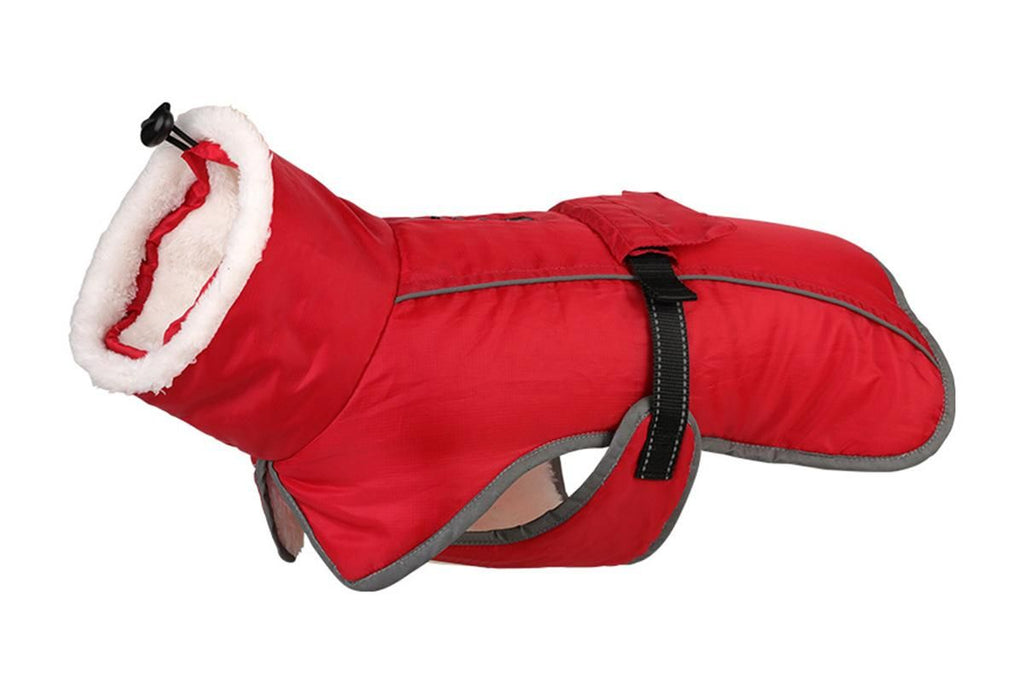 Dogcheer Dog Coat Reflective Dog Snow Jacket for Small Medium Large Dogs -Red L