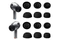 12Pcs Silicone Ear Tips for Samsung Galaxy Buds3 Pro Earbud Covers-Black