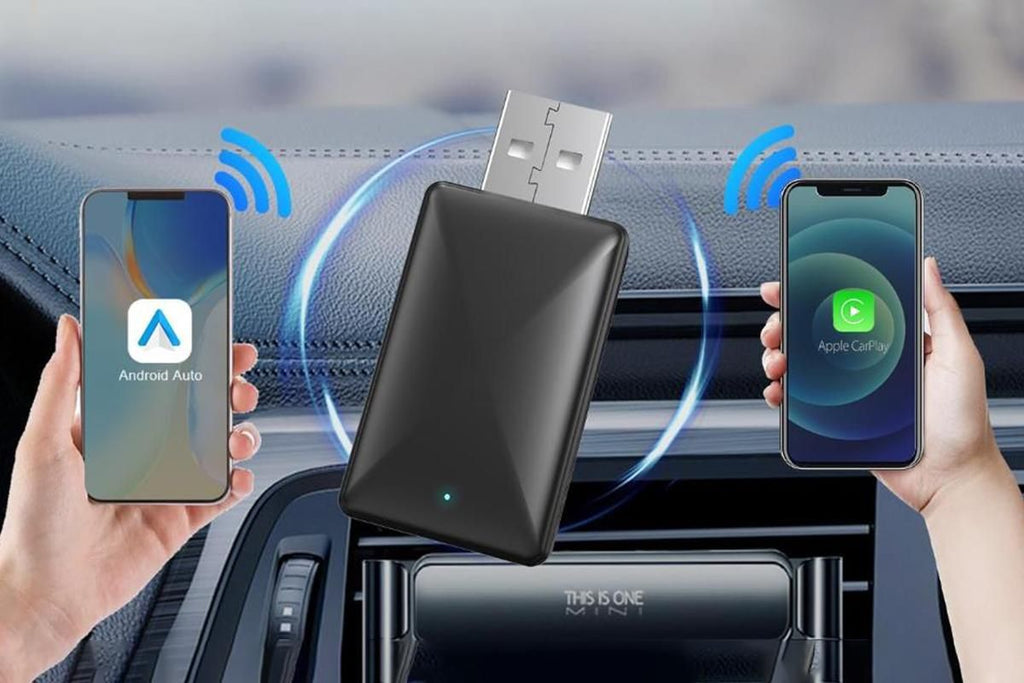 2 In-1 Wired To Wireless CarPlay Android Auto USB Car Dongle Connect Box