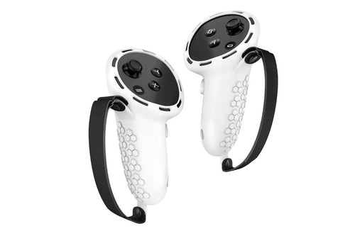2pcs Controller Grips Protector Cover VR Touch Protector Accessories Compatible with Meta Quest 3-White