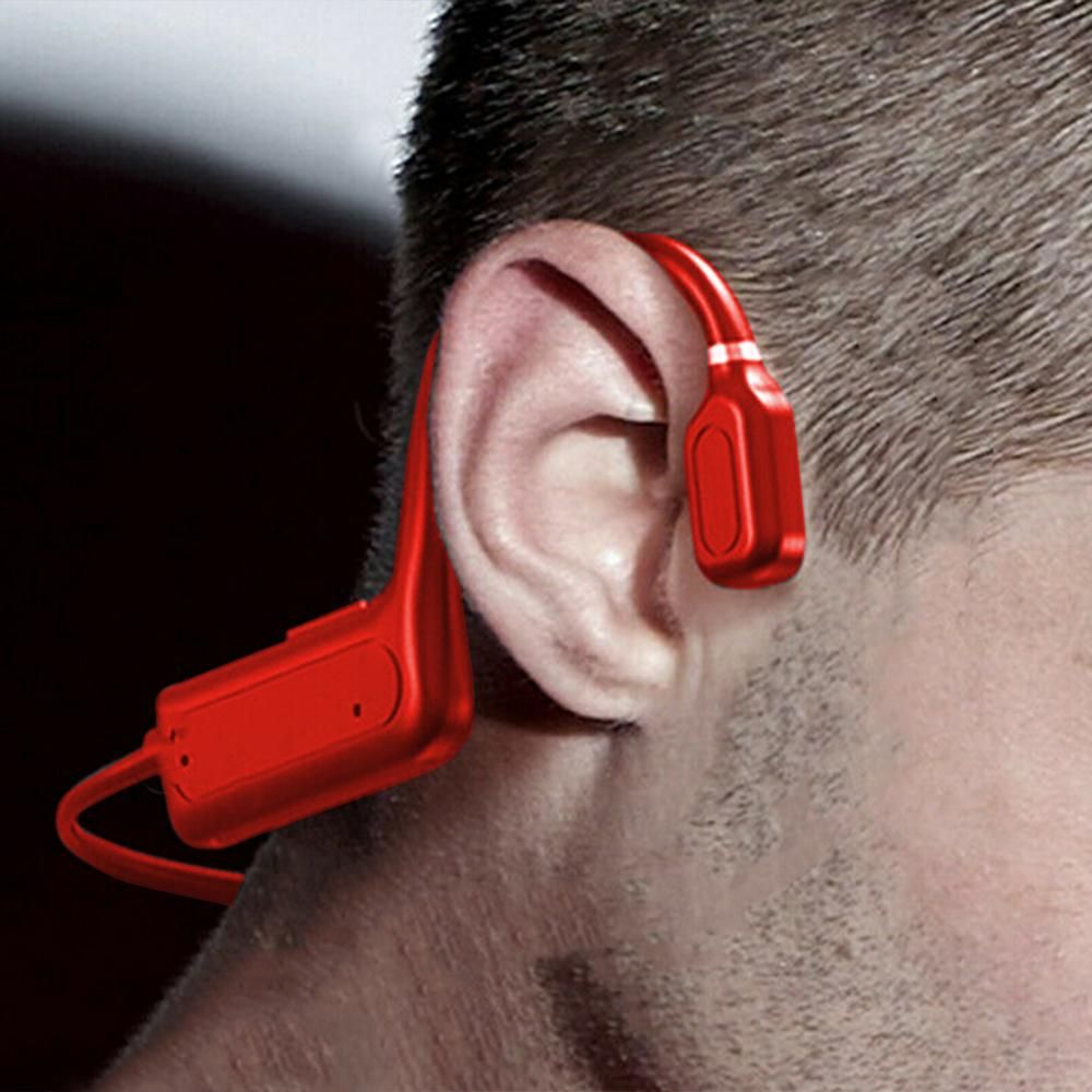 Bone Conduction Headphones Bone Conduction Bluetooth Earphones -Red