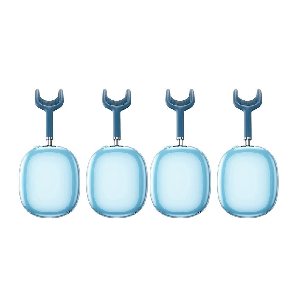 Case Cover for AirPods Max Headphones 2pcs Headphone Clear Case Shockproof Full Cover Protector for Apple AirPods Max -Blue