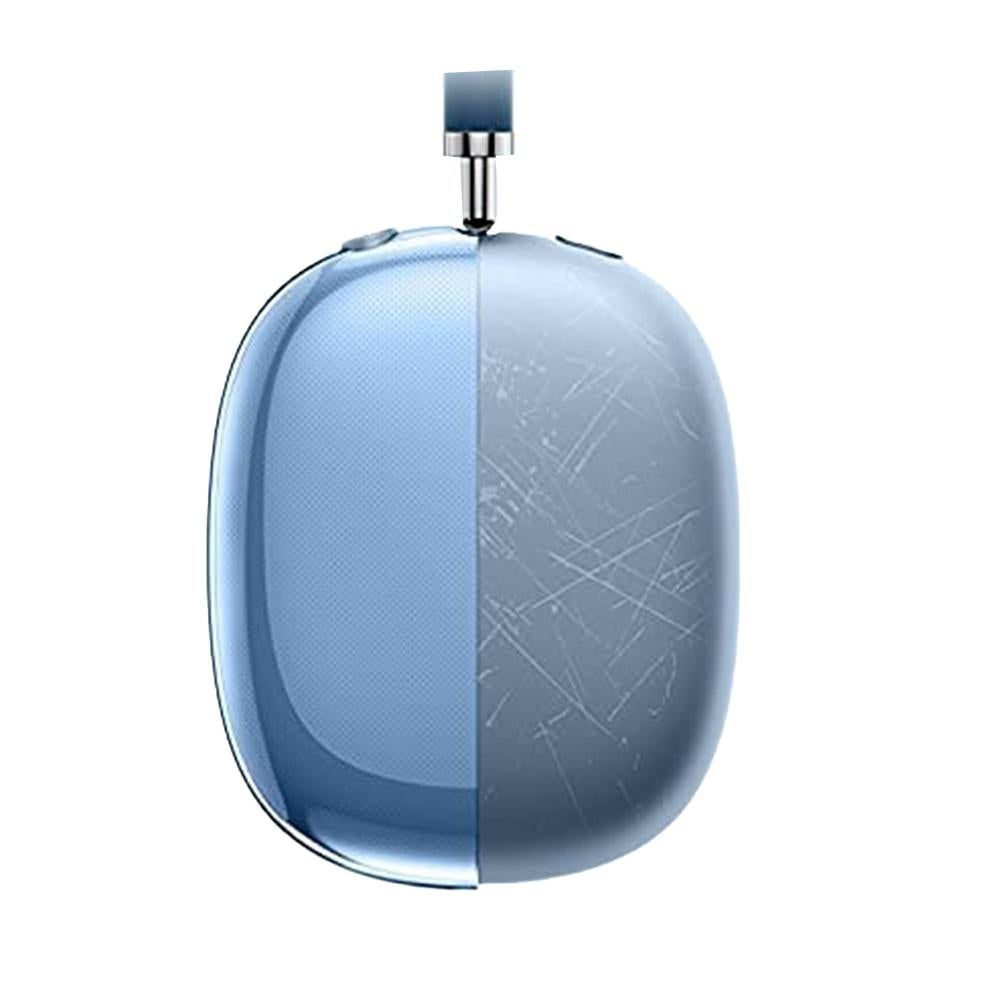 Case Cover for AirPods Max Headphones 2pcs Headphone Clear Case Shockproof Full Cover Protector for Apple AirPods Max -Blue