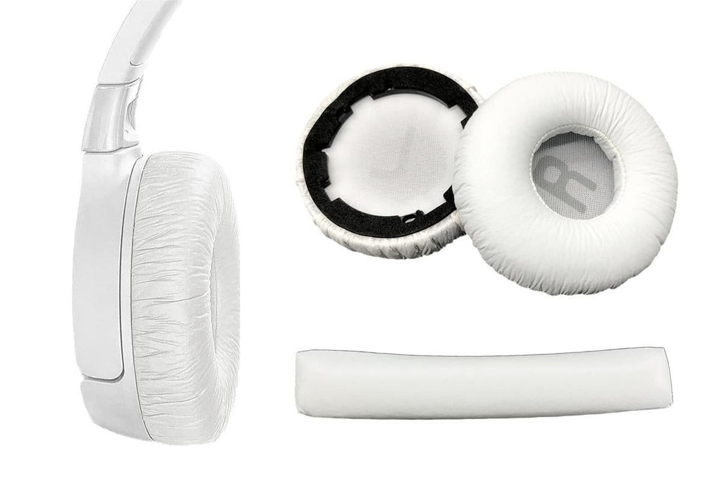 Earpads Replacement Ear Cushions Pad Covers Compatible with JBL Tune600BT T520BT -White