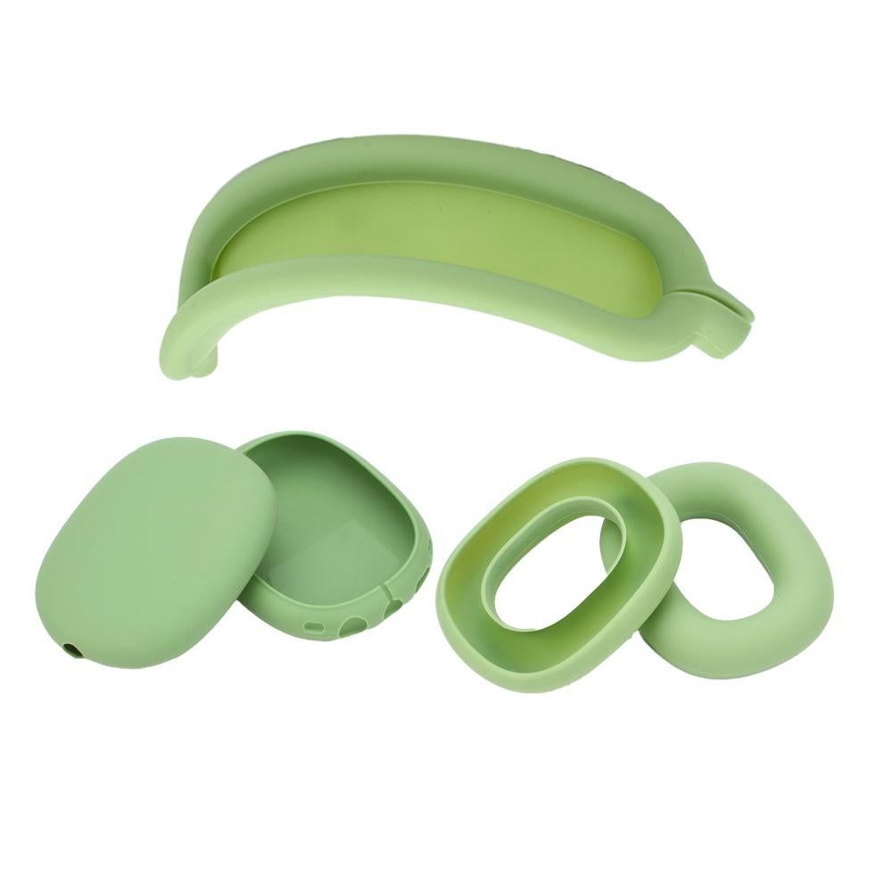 Silicone Case Cover for AirPods Max Headphones Clear Soft Ear Pad Protective Sleeves -Green