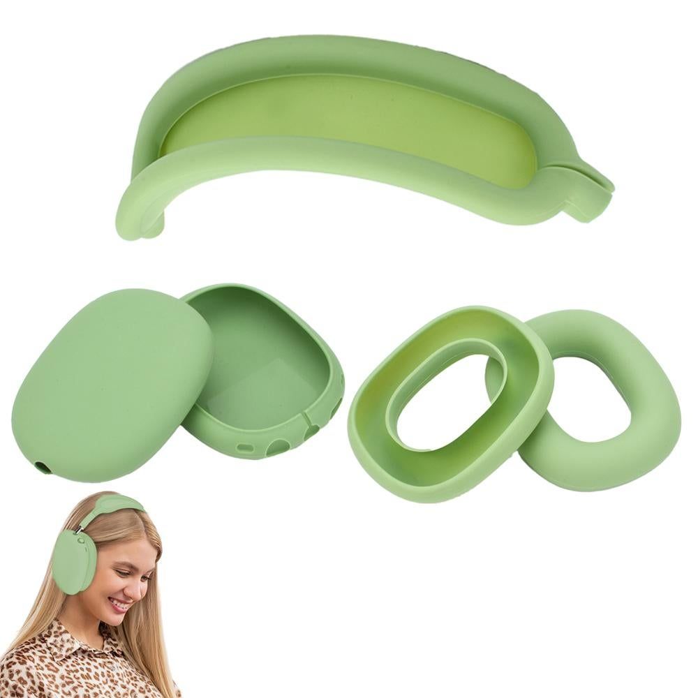 Silicone Case Cover for AirPods Max Headphones Clear Soft Ear Pad Protective Sleeves -White