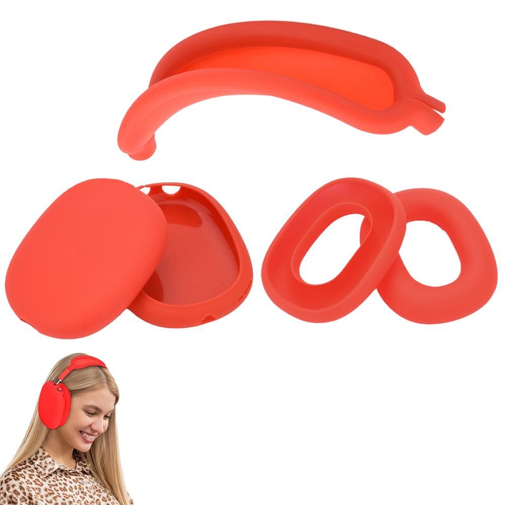 Silicone Case Cover for AirPods Max Headphones Clear Soft Ear Pad Protective Sleeves -White