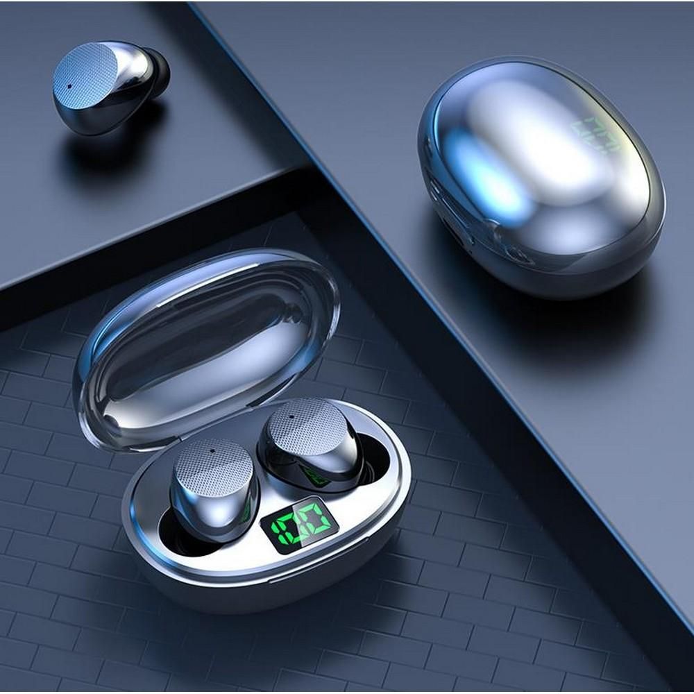 True Wireless Stereo Earphone Gaming Earbuds TWS 5.3 Bluetooth Headphones Deep Bass Sound With Microphone Hearing Aid -Black