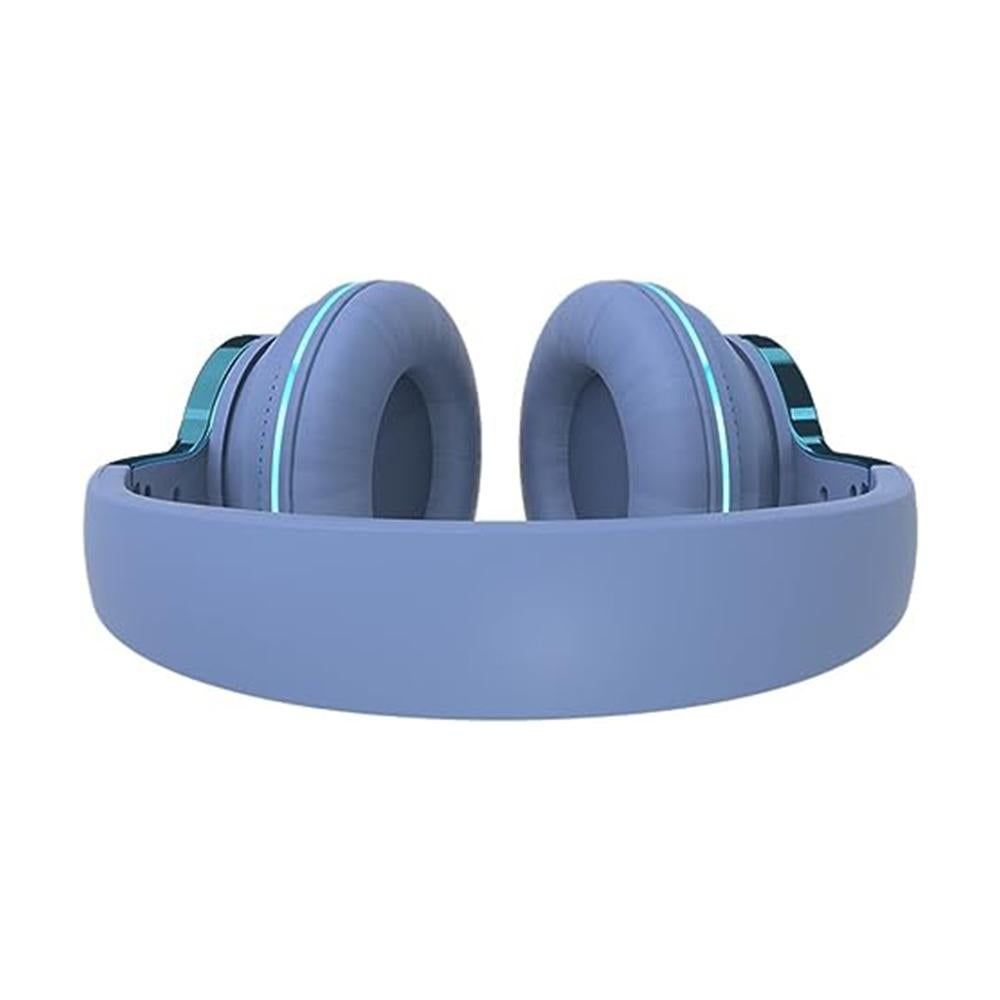 Wireless Bluetooth Headphones Over Ear Foldable Stereo Noise Cancelling Earphone for Travel Home Office -Blue