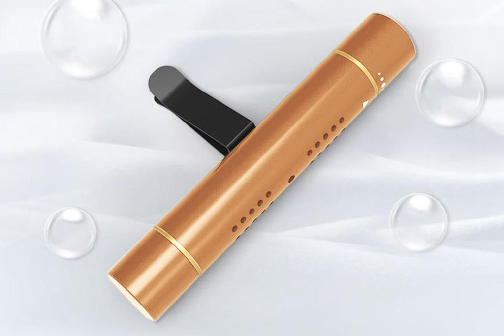 Car Air Vent Clip Air Freshener with Scent Sticks Metal Aroma Diffuser-Gold
