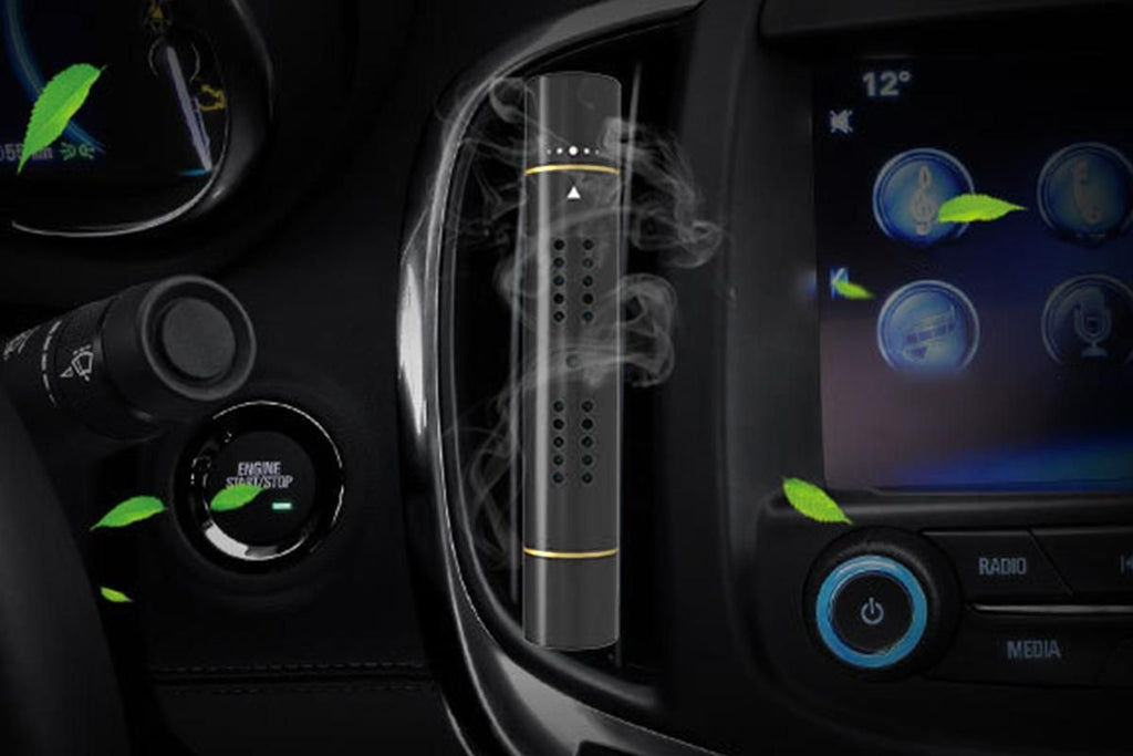 Car Air Vent Clip Air Freshener with Scent Sticks Metal Aroma Diffuser-Black