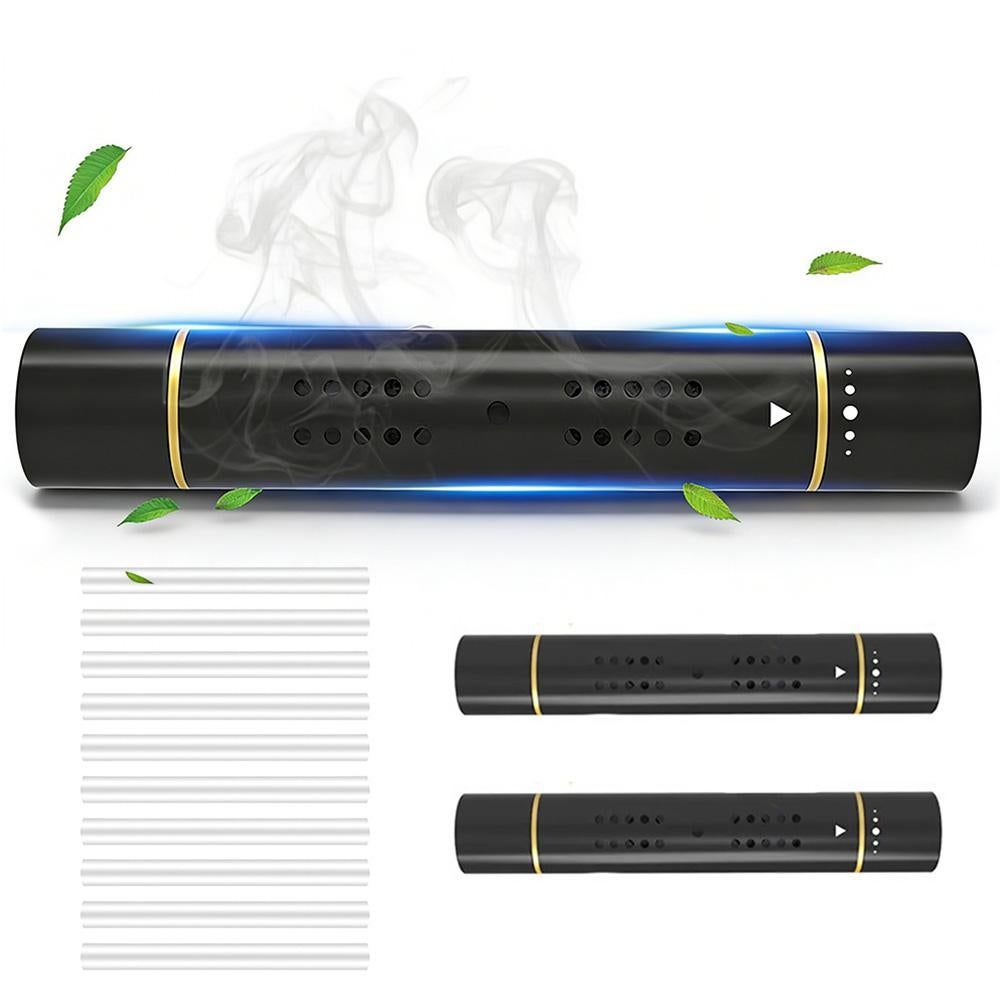 Car Air Vent Clip Air Freshener with Scent Sticks Metal Aroma Diffuser-Black