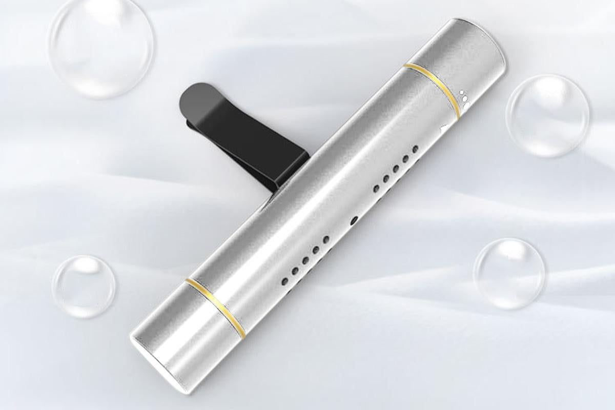 Car Air Vent Clip Air Freshener with Scent Sticks Metal Aroma Diffuser-Silver