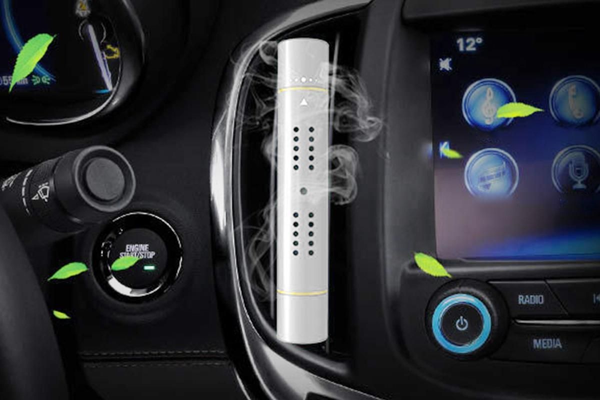 Car Air Vent Clip Air Freshener with Scent Sticks Metal Aroma Diffuser-Silver