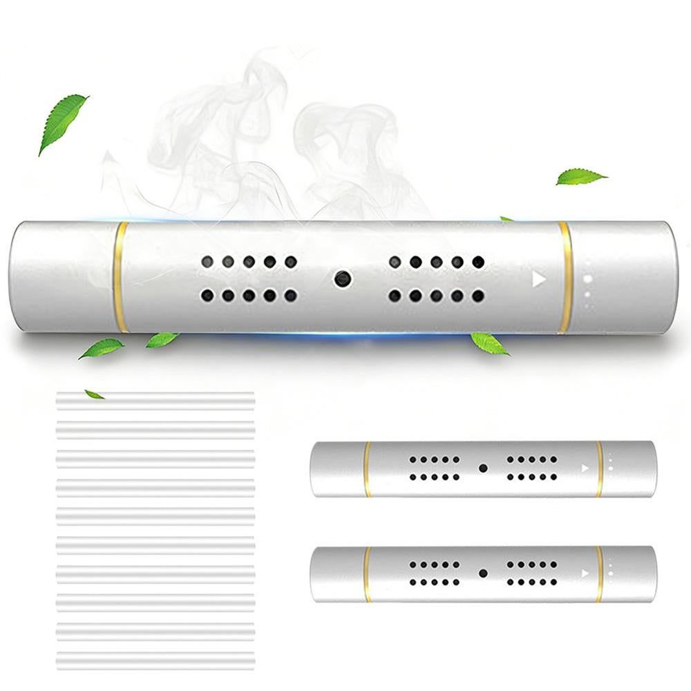 Car Air Vent Clip Air Freshener with Scent Sticks Metal Aroma Diffuser-Silver