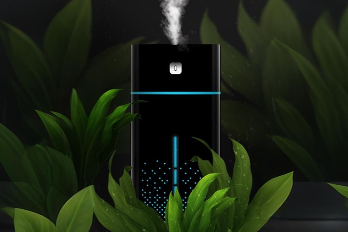 1L Ultrasonic Air Humidifier Cool Mist with 7 Color LED Light for Bedroom-Black