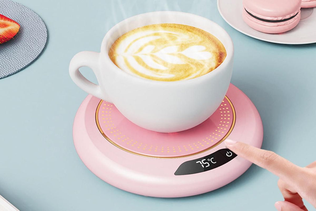 Electric Coffee Mug Warmer USB Cup With 3 Temp Settings-Pink