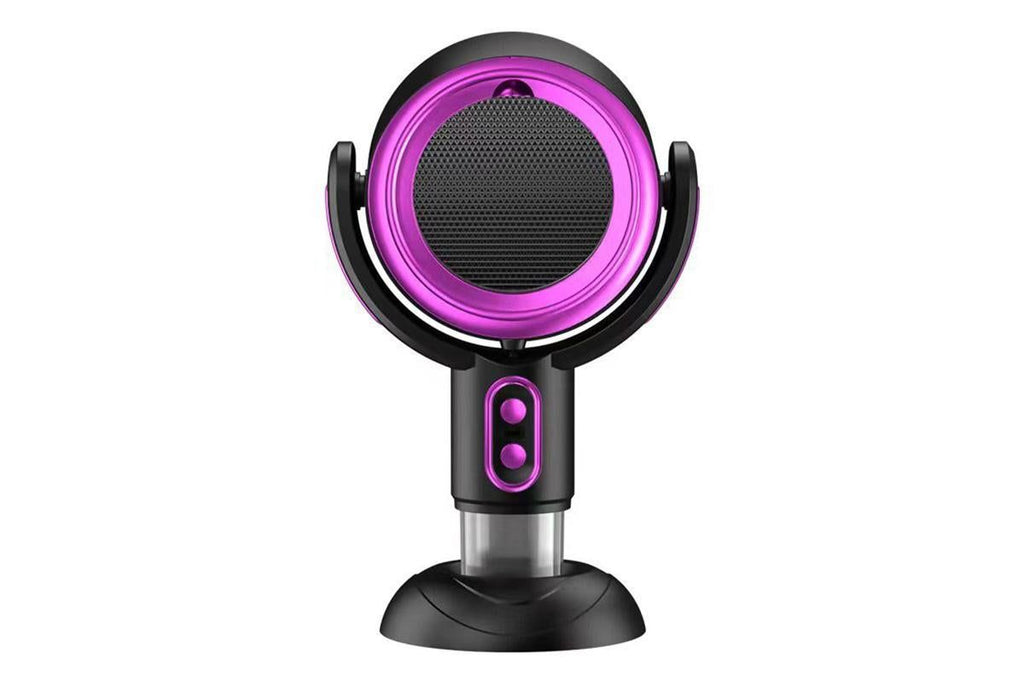 Portable Smoke Purifier Fan Removes Odors Dust Smoke for Cooking and Camping BBQ -BlackPurple