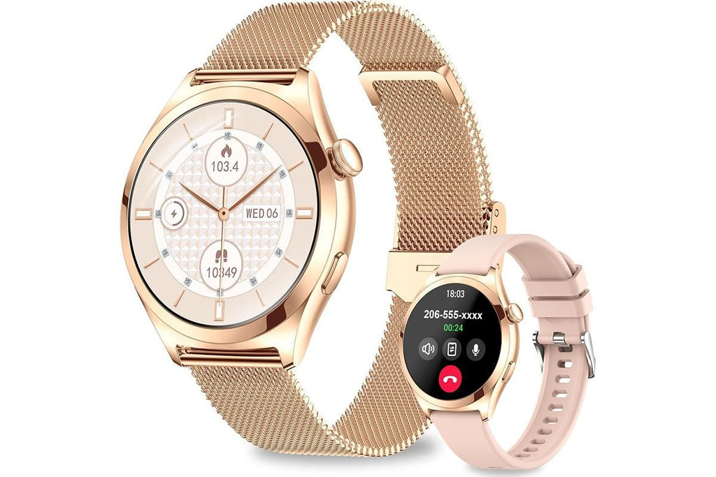 Smart Watch for Women Waterproof Smartwatch 100+ Sports Fitness Tracker-Silver