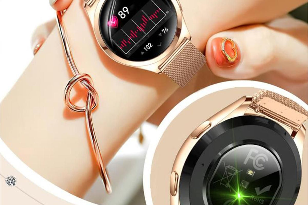 Smart Watch for Women Waterproof Smartwatch 100+ Sports Fitness Tracker-Gold