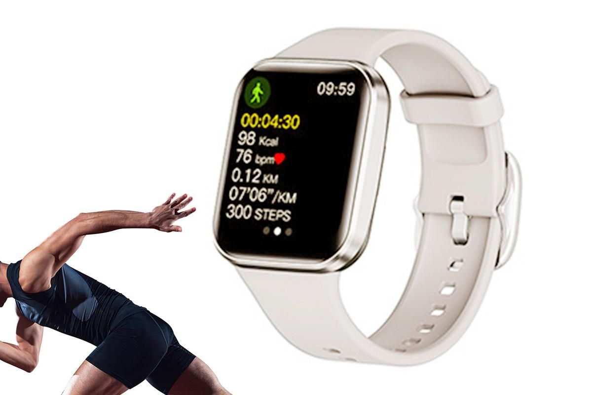 Smart Watch Fitness Tracker Heart Rate 25 Sport Modes for Men Women-Silver