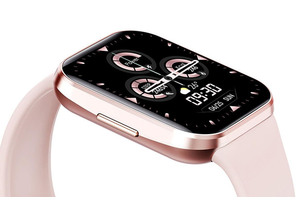 Smart Watch Fitness Tracker Heart Rate 25 Sport Modes for Men Women-Pink