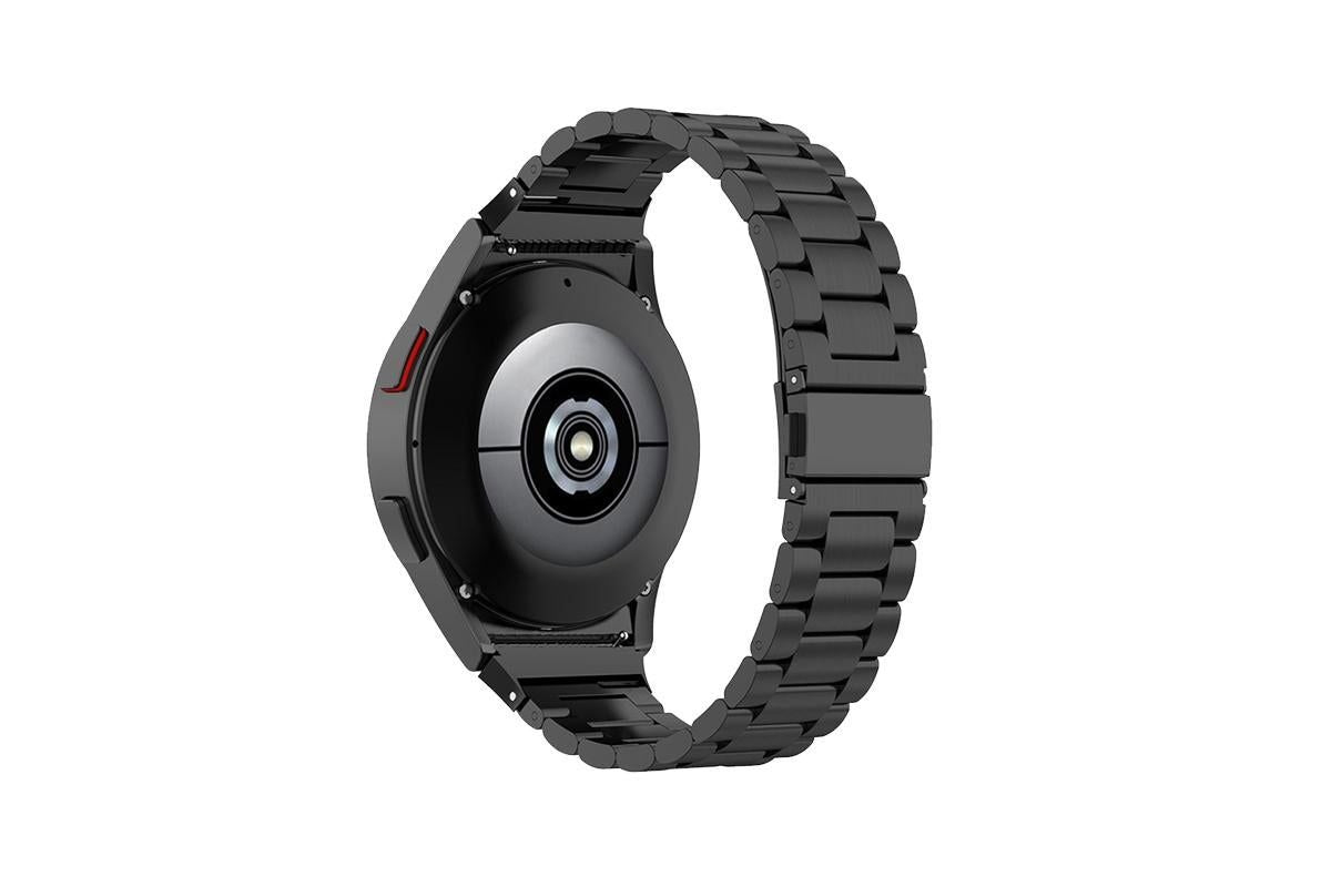 Solid Rugged Stainless Steel Band Compatible With Samsung Galaxy Watch 6 5 4-Black